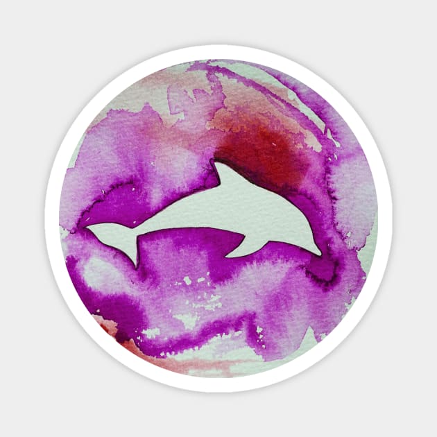 Dolphin in pink Magnet by KissArt